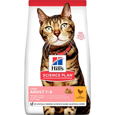 Hill's Science Plan Light granule pro dospělé kočky s kuřecím 1,5 kg – Hledejceny.cz