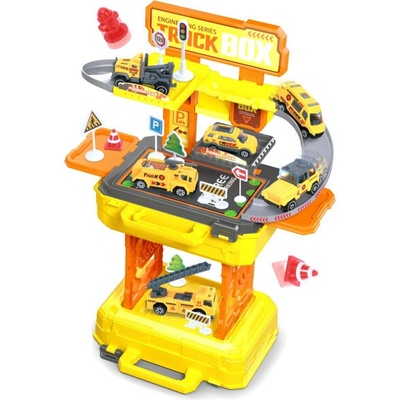 Alltoys Hrací set v kufříku 2v1 stavební stroje