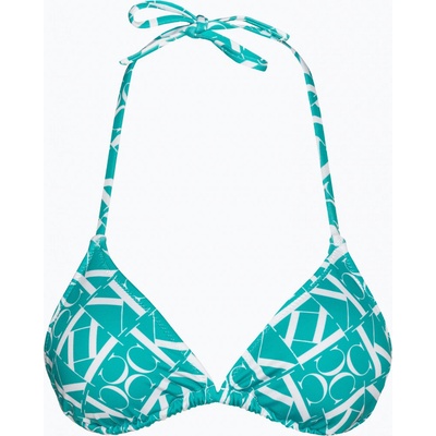Calvin Klein Triangle-RP print vrchný diel plaviek s monogramom modré