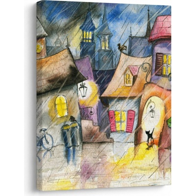 Obraz - Deštivý večer, jednodílný 30x40 cm