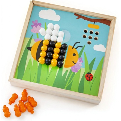 Bigjigs Toys Drevená mozaika Záhradka