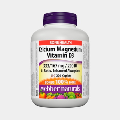 Webber Naturals Vápnik horčík zinok 333 mg/167 mg 200 tabliet