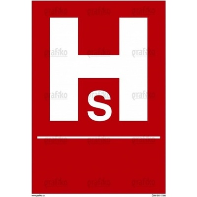 Grafiko | Požární suchovod - Text obrázku (tabulka s vlastním textem), Materiál Hliník, Rozměr 297x210mm