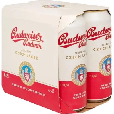 Budweiser Budvar Original 12° 6 x 0,5 l (plech)
