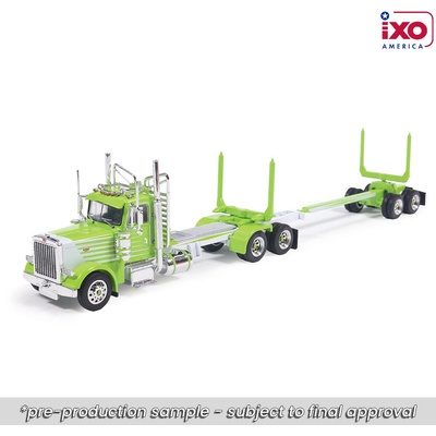 Peterbilt s návěsem na přepravu dřeva ZelenáIXO 1:64