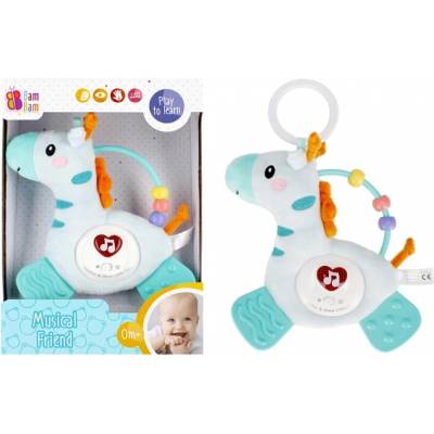 CreativeToys Hudobná žirafa 4 v 1 s hryzadlom