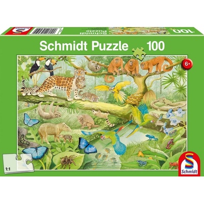 Schmidt Zvířata v džungli 100 dílků