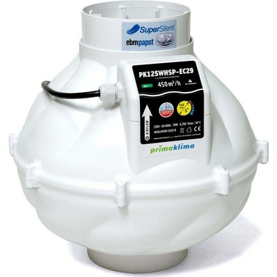 Prima Klima Whisperblower EC 125 mm - 450 m3/h, s EC motorem bez regulace