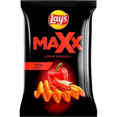 Lays Maxx Smažené bramborové lupínky s příchutí papriky 120 g