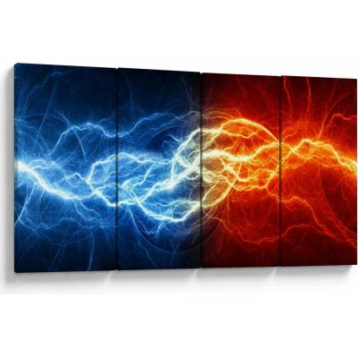 Obraz elektrického napätia, štvordielne 160x80 cm