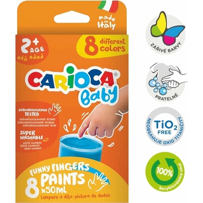 Carioca prstovej farby baby 8 × 50 ml