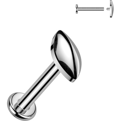 Atreya Titanová labreta s vnitřním závitem Gira stříbrná 1,2 mm, průměr: 6 mm