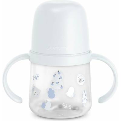 Suavinex Wild & Free Bottle With Soft Spout fľaša s držadlami Blue 150 ml