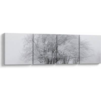 Obraz - Biela zima, štvordielne 160x40 cm