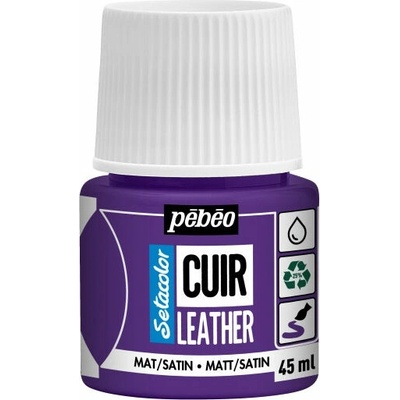 Pebeo Setacolor matt satin farba na kožu 45 ml baklažánová fialová