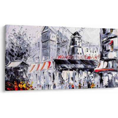 Obraz - Ulice v Paříži, olejomalba, jednodílný 120x70 cm