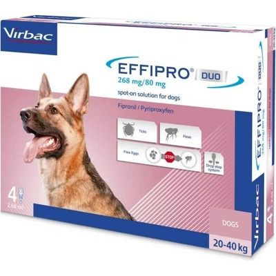 Virbac Effipro DUO Dog L 20-40kg 4x2,68 ml