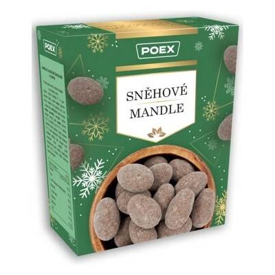 POEX Mandle v mliečnej čokoláde snehovej 175 g