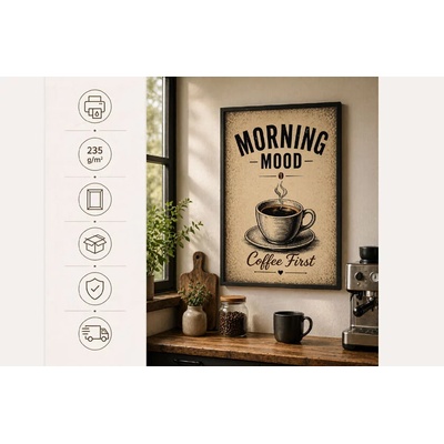 Morning mood - obraz - Ranní nálada a káva 05 A4 – 210 × 297 mm - 159 Kč