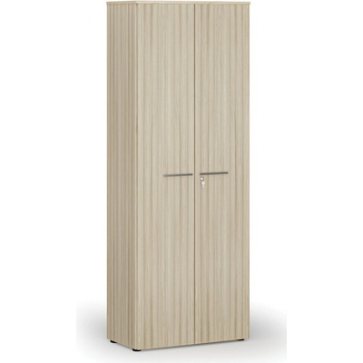Primo Kancelářská skříň s dveřmi WOOD, 2128 x 800 x 420 mm, dub přírodní