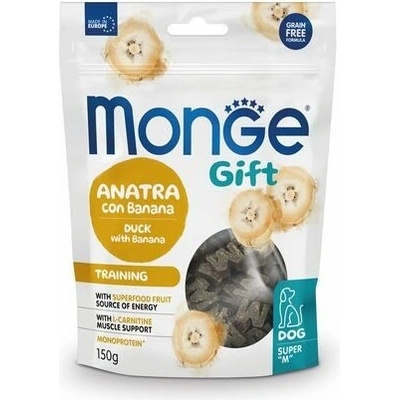 MONGE GIFT Dog Training M pamlsky s kachnou a banánem 150 g
