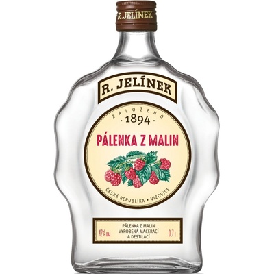 Rudolf Jelínek Malinovice 42% 0,7 l (budík čistá fľaša)