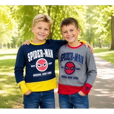 Sun City Chlapecké tričko SPIDERMAN Queens New York dlouhý rukáv Modrá