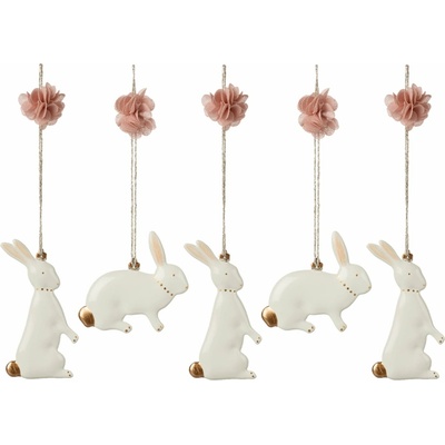Maileg Závěsná velikonoční dekorace Bunnies set 5 ks