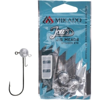 Mikado Jigové hlavičky JAWS STINGER EYE JIG BN vel.8 10g 3 ks