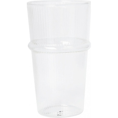 Bastion Collections Vysoká sklenice Latte Ribbed čirá barva sklo 400 ml