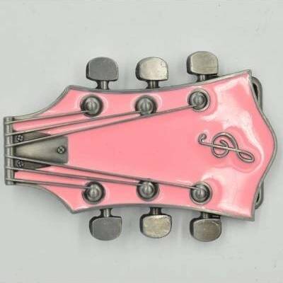 Přezka na pásek Gitar Head růžová