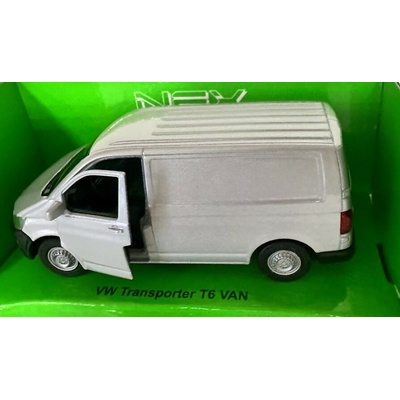 Welly VW Transporter T6 Van Stříbrná 1:34