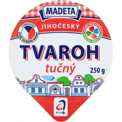 Madeta Jihočeský tvaroh tučný 250 g