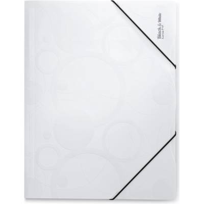 Karton P+P Obaly s gumou A4 Black and White Biela