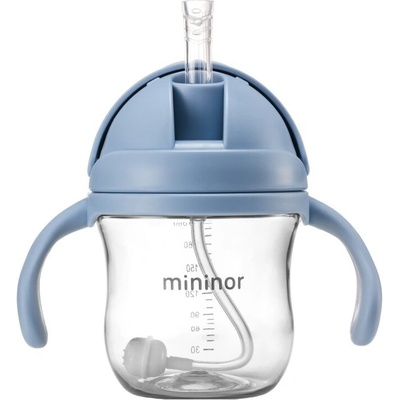 Mininor fľaša so slamkou Tritan 220 ml Sky modrá