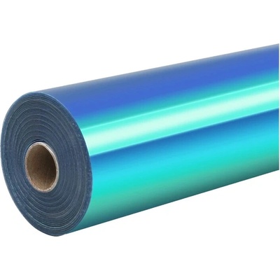 HTVRONT Holografická samolepiaca fólia, 30,5 cm × 90 cm (tyrkysová)
