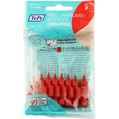 TePe Original mezizubní kartáčky 0,5 mm 8 ks sáček – Hledejceny.cz