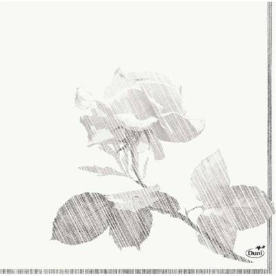 DUNI Servítka 3V 33x33 cm sivá rose 50 ks