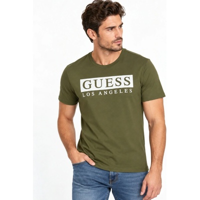 Guess pánské tričko Greg Tee zelenkavé