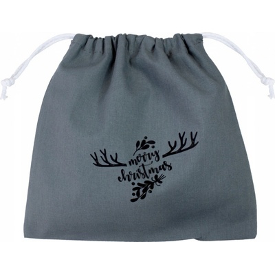 Allbag Vrecúško na DARČEK NA MIKULÁŠA 24x20 cm SIVÉ 145g na DROBNOSTI BIŽUTÉRIU