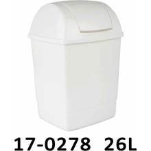 Bentom Odpadkový koš KLIP 26 L s otočným víkem - bílá - 17-0278-bi