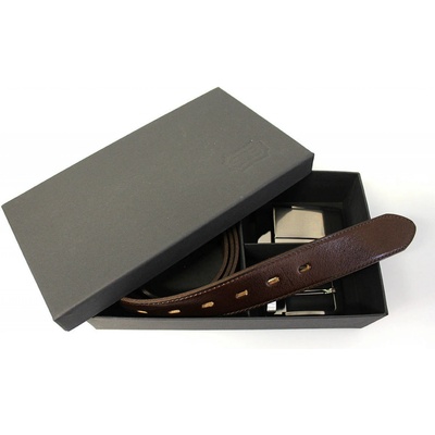 Penny Belts SET 506 35-020-22 A 4PS pánský kožený opasek hnědý