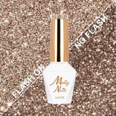 Molly Nails gél lak Flashing Lights Bitter Brown HEMA/Di-HEMA Free 8 g Nr 564