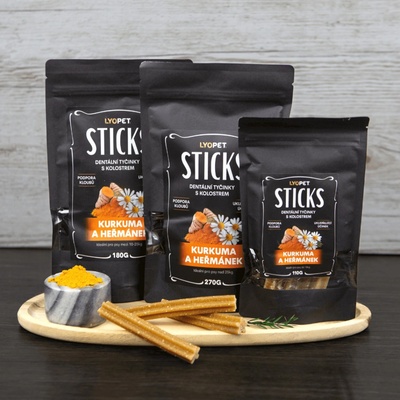 Lyopet Dental Sticks Turmeric & Camomille Maxi 270 g