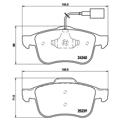 BREMBO Sada brzdových platničiek kotúčovej brzdy P23132