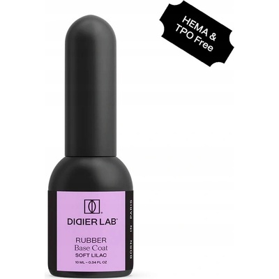 Didier Lab Kaučuková báze pro hybridní laky, Soft Lilac, 10 ml