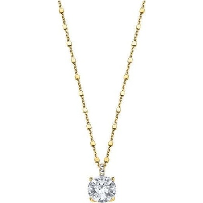 Lotus Silver Elegantný pozlátený náhrdelník zo striebra s čírymi kryštálmi Swarovski LP2005-1 / 5
