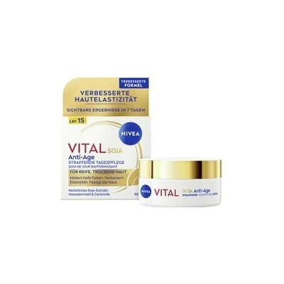 Nivea VITAL Soja anti age zpevňující SPF 15 denní krém 50 ml – Hledejceny.cz