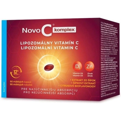Novo C Komplex Lipozomálny vitamín C + vitamín D3 + zinok 90 kapsúl