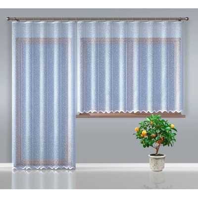 Hotová záclona nebo balkonový komplet, Loreta, bílá 250 x 120 cm – Hledejceny.cz
